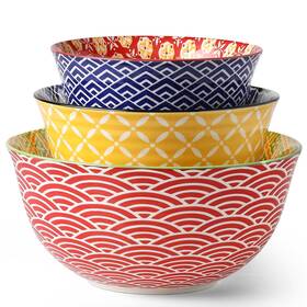 B0dhpn35bv Metahom Ceramic Mixing Bowls For Kitchen Colorful Nesting Large Serving