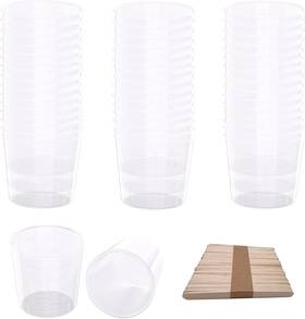 Mf-2207062305 Mfdsj 30 Pack 2 Ounce Plastic Graduated Cups 60 Ml Oz Of Transparent