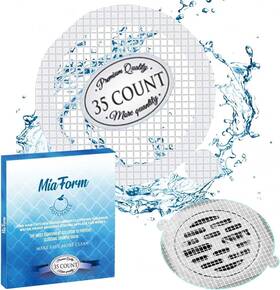 Miadrain69 Miaform Disposable Hair Catcher Shower Drain Mesh Stickers 35 Pack