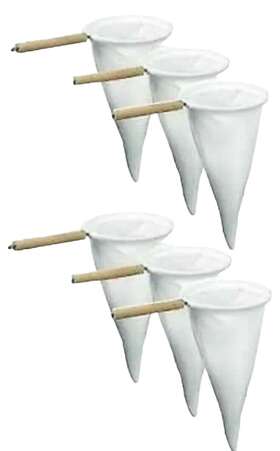 8541892950 Micasa Cloth Coffee Strainer. Wood Handle With Metal Ring. Pack Of 6