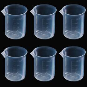 Jnc-200100-100ml Migralex 6pcs 3.4oz/100ml Plastic Measuring Cups Clear