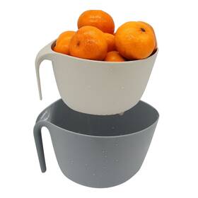 Miherom 767311502905 Kitchen Colander And Strainer Bowls Set2 In 1 Fruit Vegetable Washing Basket