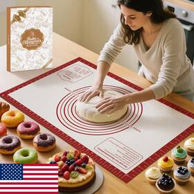 B0c1dg8kwx Mimekitchen Silicone Baking Pastry Mat Non-stick Dough Rolling Sheet With Measurements