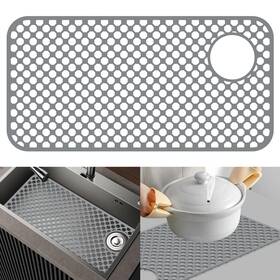 30092025052601 Mimoyalaso Kitchen Sink Mat For Bottom Of - 28.35x14 Inch Non Slip Farmhouse Protector