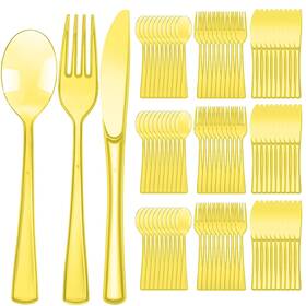 Tc-minatee-665 Minatee 150 Pieces Disposable Cutlery Set Plastic Silverware Heavy Duty Utens