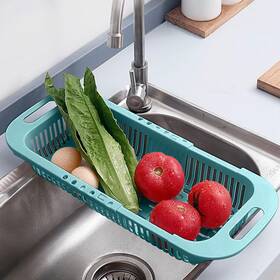 Minesign 725786156825 Colador Extensible Sobre El Fregadero Cesta De Drenaje Frutas Y Verduras A