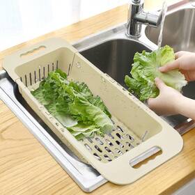 Minesign 726084889460 Extendable Over The Sink Colander Fruits And Vegetables Washing Basket