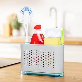 Ts10100142 Minky Homecare Slim Caddy-sponge Holder For One Size Light Grey
