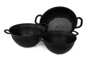 Mintra Home 221236090991 Colanders 3pk Assorted Black