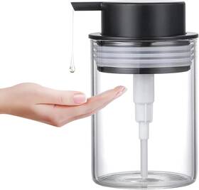 Jiusi000801-02-01 Mklz Glass Dish Soap Dispenser 10 Oz Clear Hand Liquid Bottles