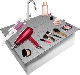 X15.8 Mofason Mat-1 Bathroom Sink Top Cover Space Saver Silicone 20.2 Inch Gray X15.8 Mofason Mat-1 Bathroom Sink Top Cover Space Saver Silicone 20.2 Inch Gray