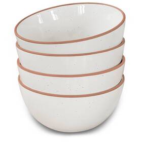 20-s2-mcty-0011 Mora Ceramics Hit Pause Ceramic Bowls For Kitchen 28oz - Bowl Set Of 4 Cereal Salad Pas