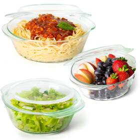 B07wd5jp1s Moss & Stone And 6-piece Clear Glass Casserole Dishes For Oven With Lids Durable Te