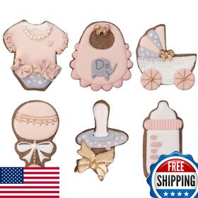 B08ryxkgz1 Mostop Baby Shower Cookie Cutter Set 6 Piece 3d Stampers Molds Diy Fondant Decorating F