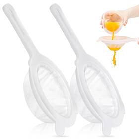 552525 Mozeat Lens 2 Pack Ultra Fine Mesh Juice Strainer Plastic Nylon Food Yogurt
