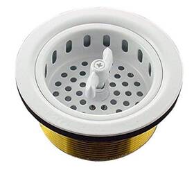 Mr. Scrappy 707534026055 3.5 Inch Sink Drain Assembly With Twist Lock Basket Strainer Solid Brass White Mr. Scrappy 707534026055 3.5 Inch Sink Drain Assembly With Twist Lock Basket Strainer Solid Brass White