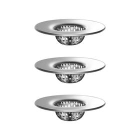 Mr.siga 925828218410 Bathroom Sink Strainer Hair Catcher Stainless Steel 3 Pack Drain Protector