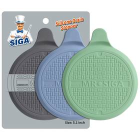 Sj21554 Mr.siga Silicone Bathtub Stopper Drain 5.9 5.1 In Green Blue Grey