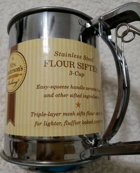 Mrs. Andersons Baking 781723007025 Baking-flour Sifter 3 Cup Easy Squeeze.stainless Steel. Item 702