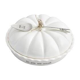 B093mcqxlz Mud Pie Circa Pumpkin Dish Set White 5.5x10.5 Inch Autumn Serving 3-piece
