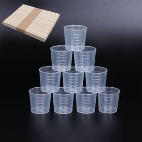 Ml-2112011355 Muluo 60 Pcs Plastic Graduated Cups 30ml/1ounce Transparent Scale And Epoxy