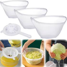 Glw22 Musibo 3pcs Cheese Cloth Bags For Straining Filling Squeeze Nylon Bag Bowl-