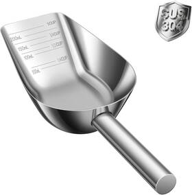 Gls-304-250ml Mutclord Pet Cat-dog Food-scoop Measuring 1-cup 1cup 304 Stainless Steel Scoop