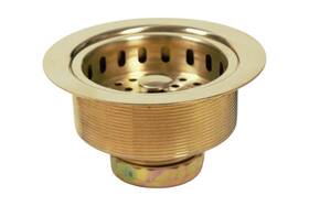 Nantucket Sinks 810074623933 3.5 Kdulb Kitchen Kit 3-1/2 Unlacquered Brass Sink Drain Assembly Gold Color