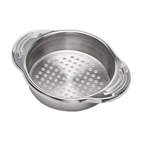 Natsumebasics 446174164133 Sleek Stainless Steel Food Tuna Strainer Sieve Can Colander Press Lid Oil Dra
