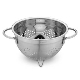 Navaris 063004289785 Stainless Steel Colander 3 Quart / 2.8l - Metal Strainer With Large Holes And