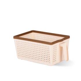 Sku-111 Nayasa Frill No. 1 Plastic Fruit Basket Small Peach