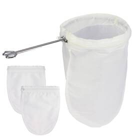 Nbutwynee 607601448035 Fine Mesh Strainer 3pcs Reusable Cloth Bags With Stainless Steel Ha