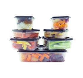Neez 060683771647 Plastic Food Storage Box With Lids- Clear Containers Air Tight Snap-on L Neez 060683771647 Plastic Food Storage Box With Lids- Clear Containers Air Tight Snap-on L