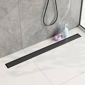 Za3-36-t02-mb Neodrain Shiny Black 36 Linear Shower Drain 2-in-1 Flat And Tile Insert Cover