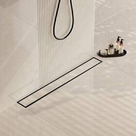 Za3-48-t02-pb Neodrain 48 Matte Black Linear Shower Drain 2in1 Flat And Tile Insert Cover