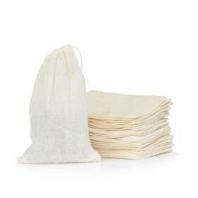Cc-tl-25pc New England Stories 25-pack Small Cheesecloth Bags 4x3 Inches Natural Unbleached Muslin Drawstr Inch