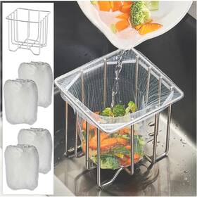 Bn201 Neway Us 445011640617 Kitchen Sink Strainer With Basket Holder And 200 Net Bag Mes