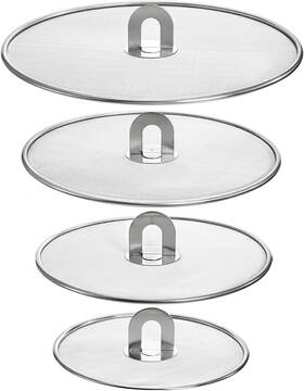 N-greasesplatterscreen-3s-6p Nicunom 4 Pack Splatter Screen For Frying Pan 13 Inch 11.5 10 8 Stainless