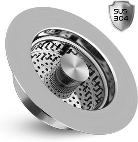 K080 Nilehome Kitchen Sink Drain Strainer 3 In 1 Stopper Fits Us