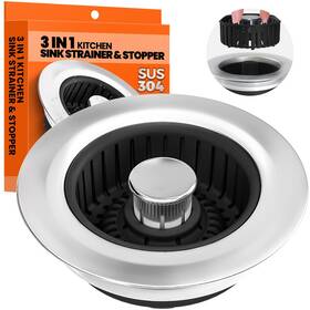 Nipoko-kitchenstrainer-1black Nipoko 3 In 1 Kitchen Sink Drain Strainer Stopper Upgraded Stainless Steel Dra Nipoko-kitchenstrainer-1black Nipoko 3 In 1 Kitchen Sink Drain Strainer Stopper Upgraded Stainless Steel Dra