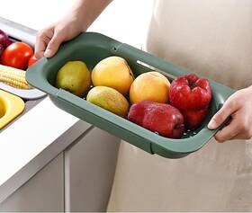 Niwwin 127326819702 Collapsible Kitchen Colander Strainer Expandable Over The Sink For