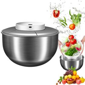 Nln Hope 788321189917 Electric Salad Spinner 4.8l Large Capacity Lettuce Stainless Steel S