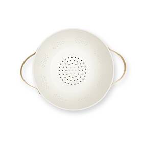 Tt1667r Nobrand Thyme And Table Cream Gold Colander Tt1667r Nobrand Thyme And Table Cream Gold Colander