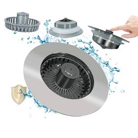 Hc-3-1-scx Noeaike Upgraded Kitchen Sink Drain Strainer 3 In 1 Pop Up Stopper With