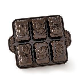 B0055fsnx6 Nordic Ware Harvest Mini Loaf Pan 5-cup Bronze - Cast Aluminum Nonstick