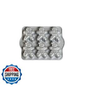 B008xd85l2 Nordic Ware Gingerbread Kids Cakelet Pan - Boys And Girls Cast Aluminum