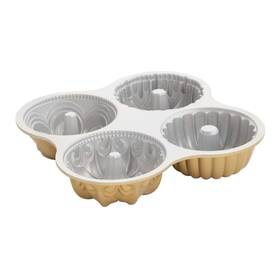 B01dmyttne Nordic Ware 91377 Nordicware 9 Cup Bundt Quartet Pan Gold