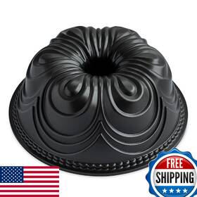 B06w9g6y88 Nordic Ware Chiffon Bundt Pan 10-cup Graphite Cast Aluminum Nonstick