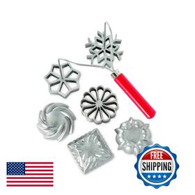 B081s3x1pw Nordic Ware Swedish Rosettes And Timbale Set - Snowflake Star Flower Molds