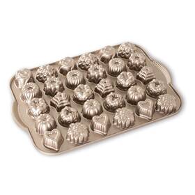 B087cdk43l Nordic Ware Mini Bundt Tea Cake And Candy Mold - 30 Shapes Cast Aluminum Usa